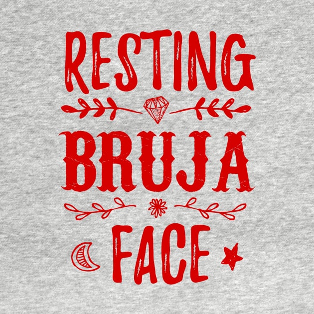 Resting Bruja Face - clean design by verde